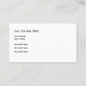 Cartes de visite de détail auto classique (Dos)