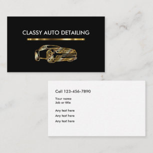 Cartes de visite de détail auto classique