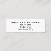 Cartes de visite de détail Budget Automotive (Dos)