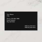 Cartes de visite de détail de voiture cool (Dos)