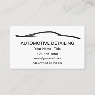 Cartes de visite de detailing automobile moderne e