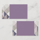 Cartes de visite de diamants géométriques violets (Devant / Derrière)