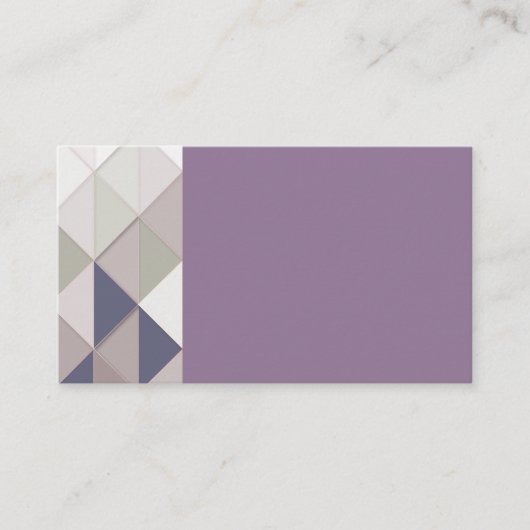 Cartes de visite de diamants géométriques violets (Devant)