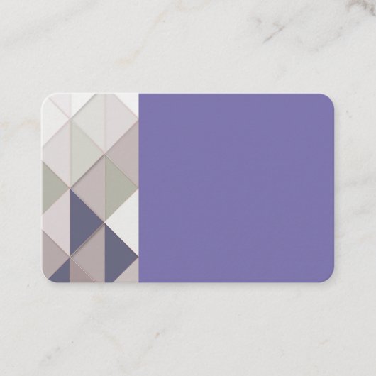 Cartes de visite de diamants géométriques violets (Devant)