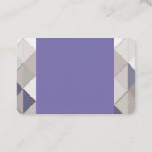 Cartes de visite de diamants géométriques violets (Dos)