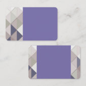 Cartes de visite de diamants géométriques violets (Devant / Derrière)