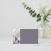 Cartes de visite de diamants géométriques violets (Debout devant)