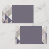 Cartes de visite de diamants géométriques violets (Devant / Derrière)