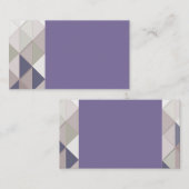 Cartes de visite de diamants géométriques violets (Devant / Derrière)