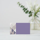 Cartes de visite de diamants géométriques violets (Debout devant)