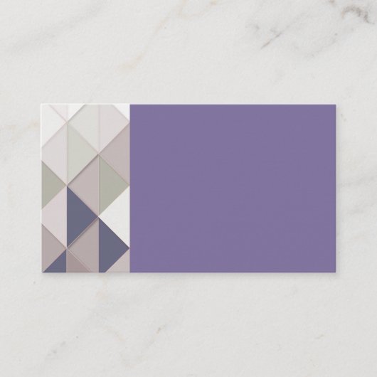 Cartes de visite de diamants géométriques violets (Devant)