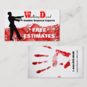 Cartes de visite de disposition de zombi (Devant / Derrière)