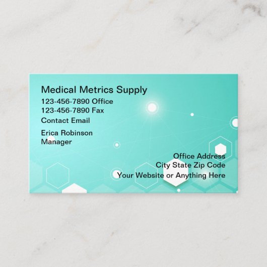 Cartes de visite de distributeurs Médicales (Devant)