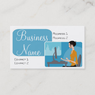 Cartes de visite de diva de technicien