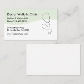 Cartes de visite de docteur Walk In Clinic (Devant / Derrière)