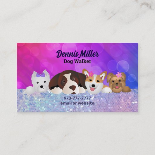 Cartes de visite de Dog Walker (Devant)