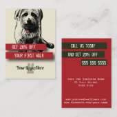 Cartes de visite de Dog Walker - Personnalisez tou (Devant / Derrière)