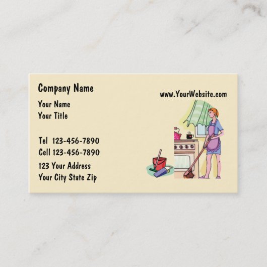 Cartes de visite de domestique (Devant)