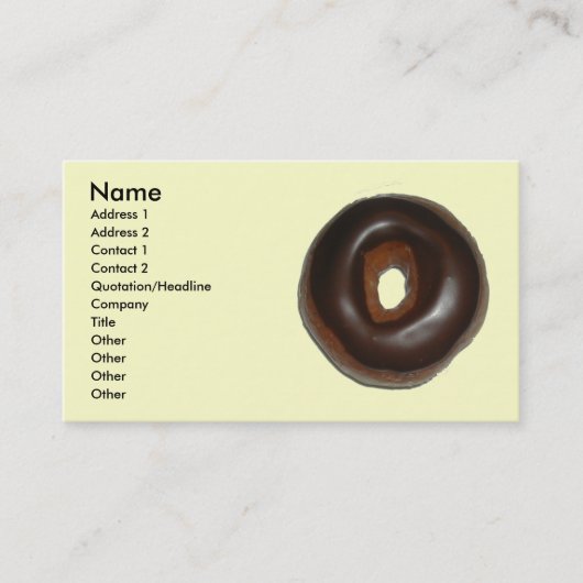 Cartes de visite de donut (Devant)