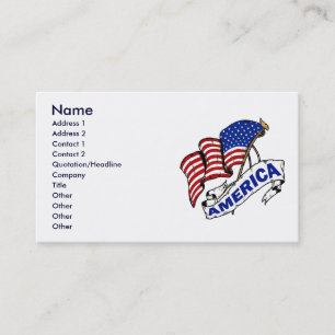 CARTES DE VISITE DE DRAPEAU DES USA