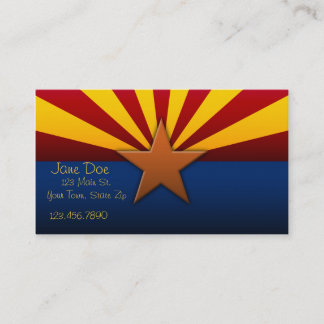 Cartes de visite de drapeau d'état de l'Arizona