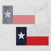 Cartes de visite de DRAPEAU d'ÉTAT du TEXAS (Devant / Derrière)