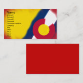 Cartes de visite de drapeau du Colorado (Devant / Derrière)