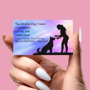 Cartes de visite de dresseur de chiens canins