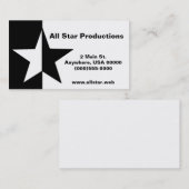 Cartes de visite de "étoile" (Devant / Derrière)