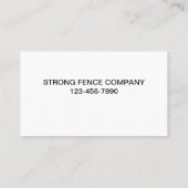 Cartes de visite de Fence Company (Dos)