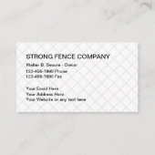 Cartes de visite de Fence Company (Devant)