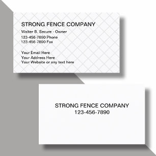 Cartes de visite de Fence Company