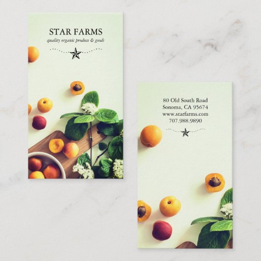 Cartes de visite de ferme bio (Devant / Derrière)