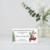 Cartes de visite de ferme d'arbre de Noël (Debout devant)