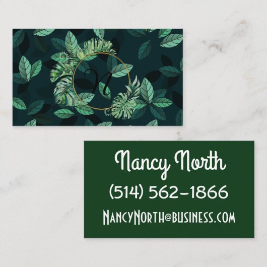 Cartes de visite de feuillage (Devant / Derrière)