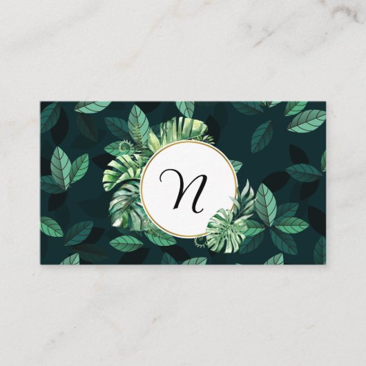 Cartes de visite de feuillage (Devant)