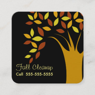 Cartes de visite de feuille de chute