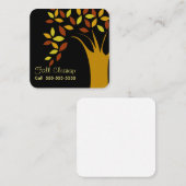 Cartes de visite de feuille de chute (Devant / Derrière)