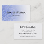 Cartes de visite de feuille d'infirmier autorisé (Devant / Derrière)