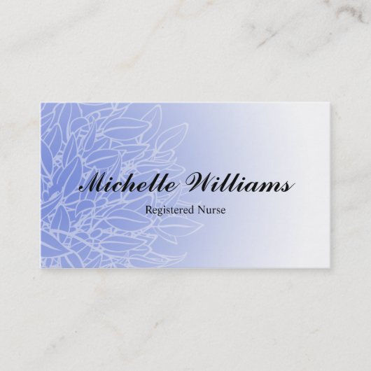 Cartes de visite de feuille d'infirmier autorisé (Devant)