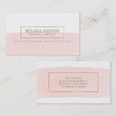 Cartes de visite de feuille d'or et d'aquarelle de (Devant / Derrière)