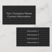 Cartes de visite de fibre de carbone en métal (Devant / Derrière)