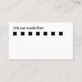 Cartes de visite de fidélité client automobile (Dos)