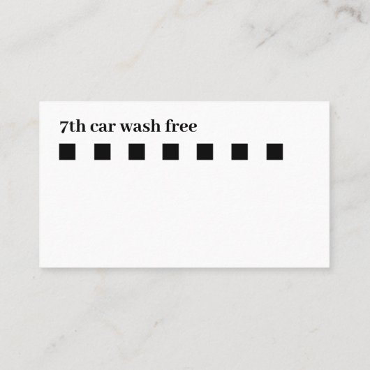 Cartes de visite de fidélité client automobile (Dos)