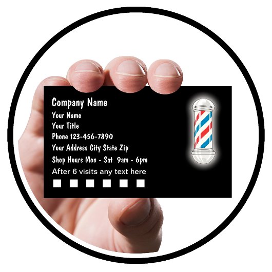 Cartes de visite de fidélité client Barber
