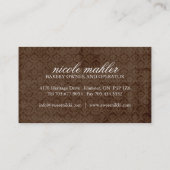 Cartes de visite de fille de petit gâteau (Dos)