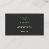 Cartes de visite de filtration de l'eau (Dos)