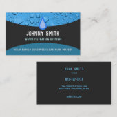 Cartes de visite de filtre d'eau (Devant / Derrière)