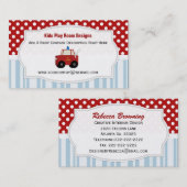 Cartes de visite de Firetruck de jouet (Devant / Derrière)