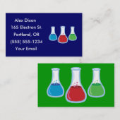 Cartes de visite de flacon de la Science (Devant / Derrière)